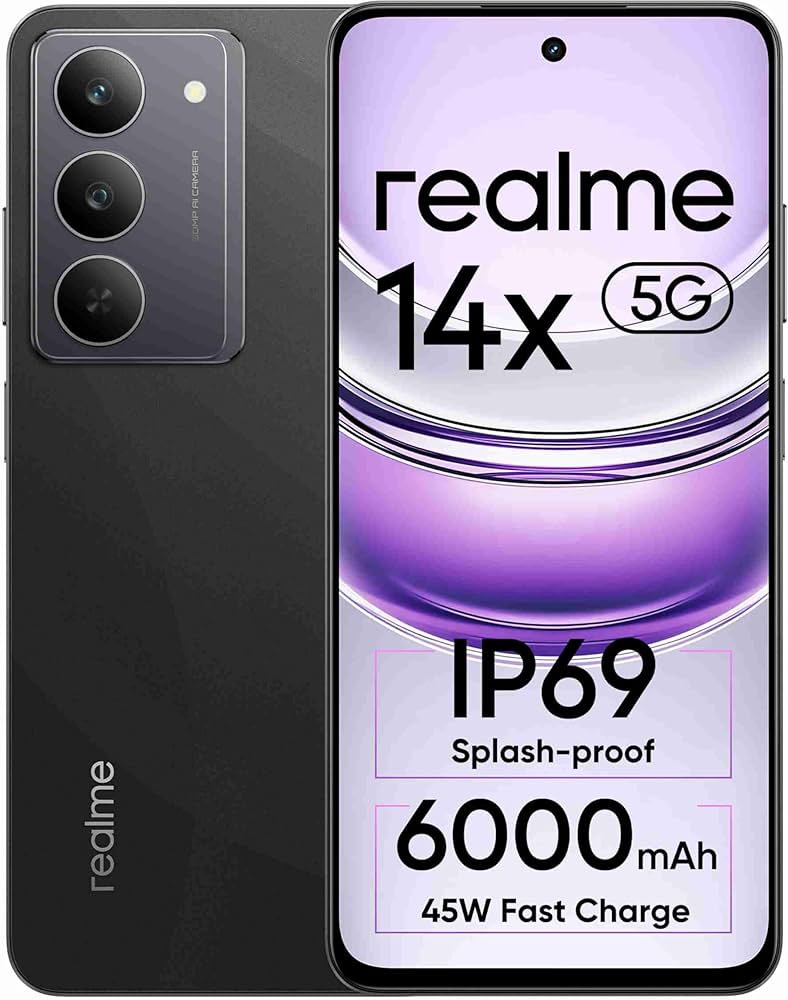 realme 14x 5G (Crystal Black, 8GB RAM, 128GB Storage